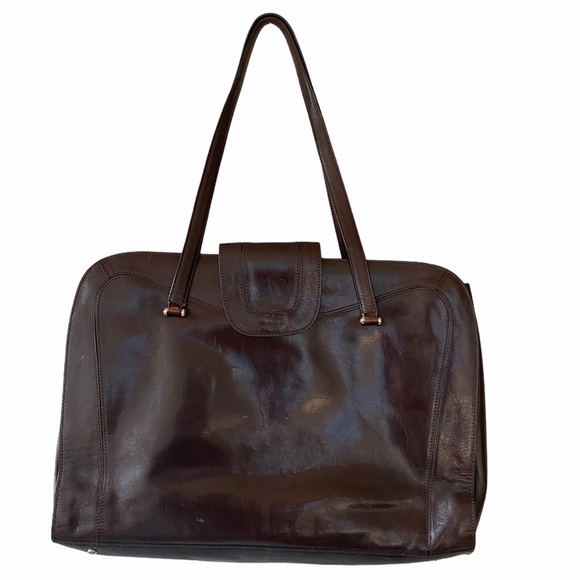 Monsac Handbags - Monsac Bag Brown Leather Briefcase